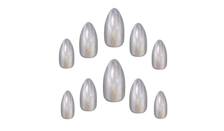 Elegant touch holographic silver اظافر تركيب